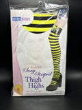 Secret Wishes Rubies 6170 Sexy Striped Thigh Highs Yellow Black OS