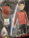 Scotty Star Trek Movie Red Shirt Pants  Halloween Child Large 12/14 Costume