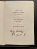 Happy Thanksgiving Greeting Card w/Envelope