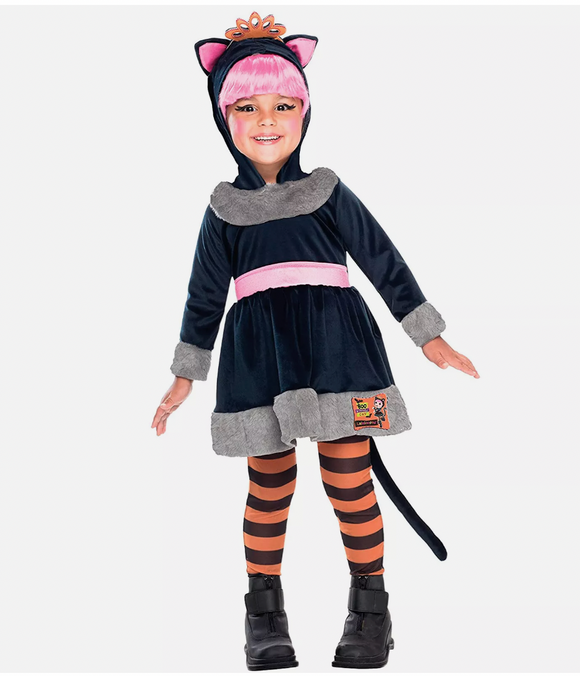Deluxe Lalaloopsy Boo Scaredy Cat Black Halloween Costume Dress + Ears Small 4-6
