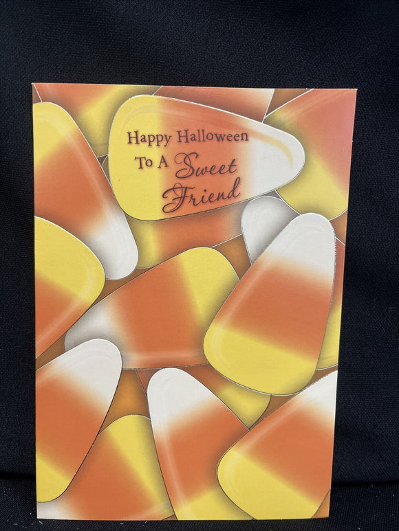 Happy Halloween Sweet Friend Greeting Card w/Envelope