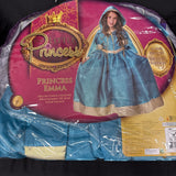 Blue and Gold Fairytale Princess Deluxe Girl's Dress Costume Size Small 4-62