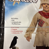 Scarecrow Patch Bird Crow Brown Oz Wizard Halloween Child Costume Size S 4-63