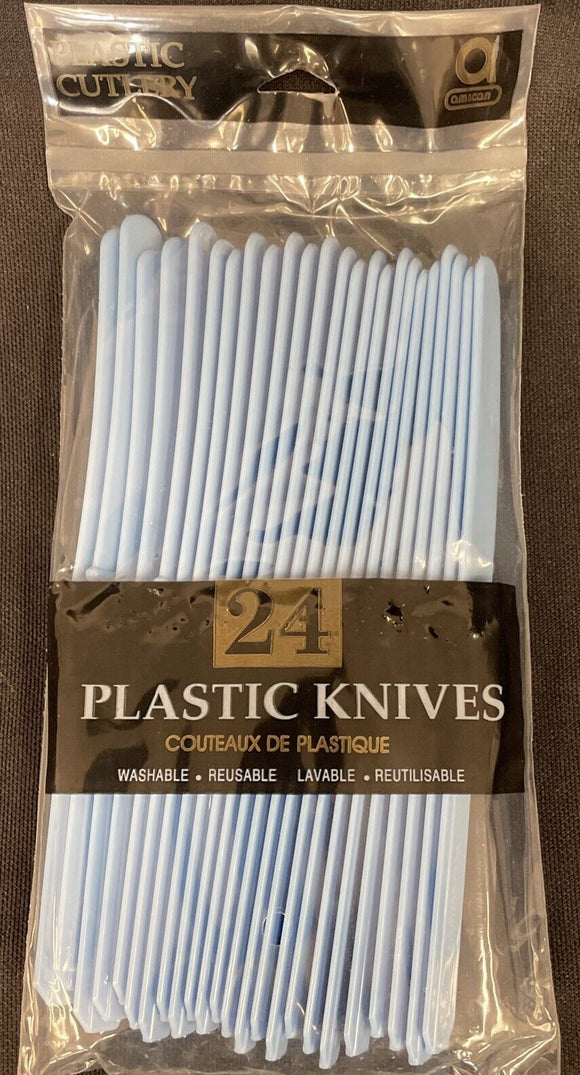 Amscan Plastic Knives - Powder Blue 24Ct