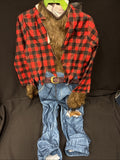 Infant & Toddler WEREWOLF COSTUME 3T-4T NEW 2pc Jumpsuit Headpiece Wolf2