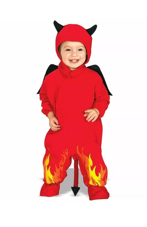 Lil' Devil Red S Romper Fancy  Halloween Toddler  Costume Infant 6-12 Months