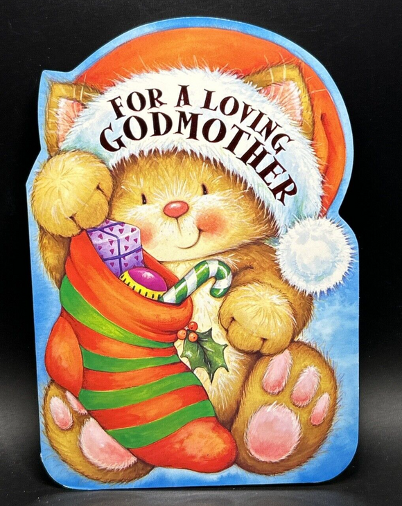 Merry Chrsitmas Godmother Greeting Card w/Envelope