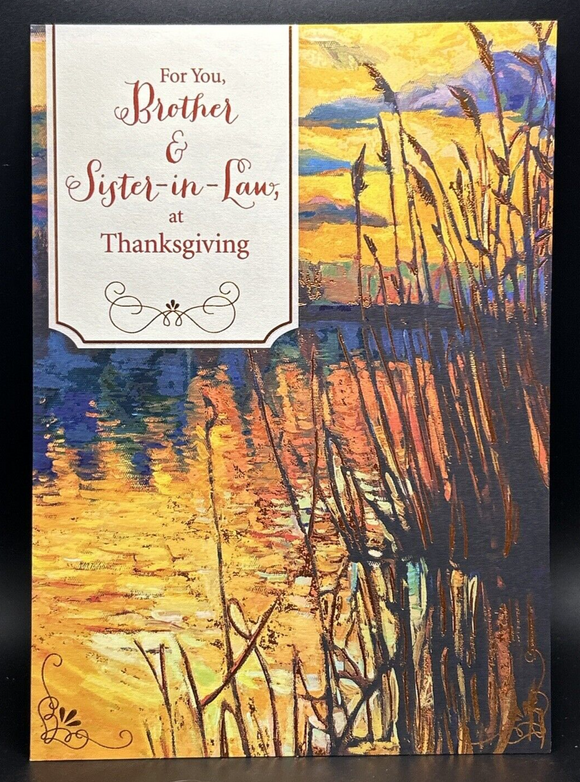 For Brother and Sister-In-Law Thanksgiving Greeting Card w/Envelope