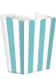 Light Blue Popcorn Treat Boxes 5ct 2.5x5.3x1.5”