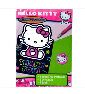 Hello Kitty Neon Tween Thank You Note Set W/ Envelopes (8ct)