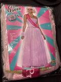 Prom Queen Pink Gown 1950s Retro Sock Hop  Halloween Adult Costume Fits Up 14/162