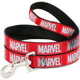 Dog Leash - MARVEL Red Brick Logo Red/White- WMC187 4'