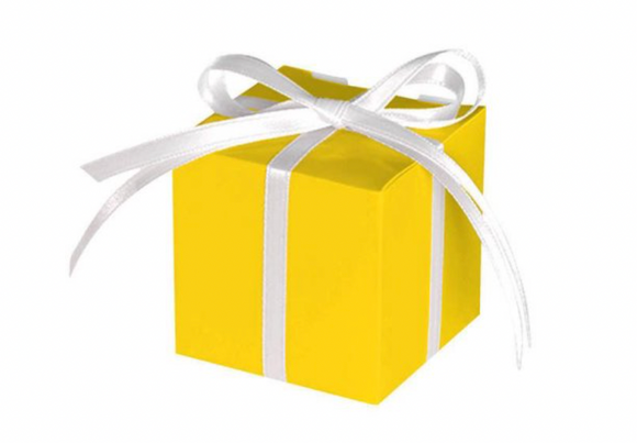Yellow Treat Boxes 2.5x2.5x2.5” - Pack of 12