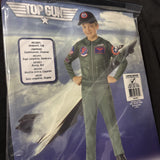 Top Gun Green Jumpsuit Military Navy Pilot Child Large 12-14 Costume2