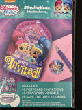 Shimmer & Shine Nick Jr Cartoon Kids 8 Birthday Party Invitations w/ Envelopes