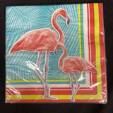 Island Oasis 16 Ct Lunch Napkins Summer Luau Pool Party Flamingos