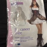 Buccaneer Babe Caribbean Pirate Wench Fancy Dress Sexy Adult Costume Size XS 0-22