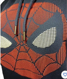 Navy Heavy Weight Hoodie Sweatshirt Spider-Man Face  Raised Logo Mens L Marvel