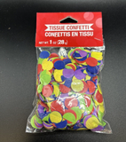 Multicolor Tissue Confetti- Creative  converting 1 Oz