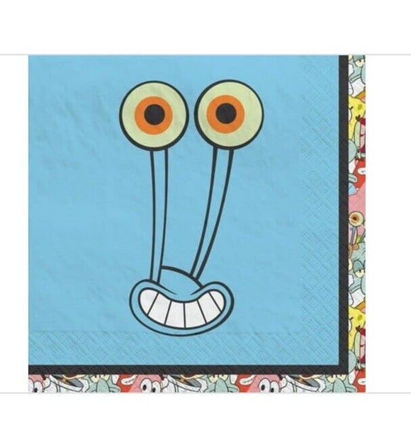 SpongeBob SquarePants All the Faces Beverage Napkins (16ct) 2Ply