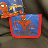 Spiderman Kids Wallet With Hook Loop Closure Zip Pocket And Neck String To Wear