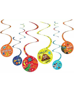 Epic Party Video Game Gamer Kids Birthday Party Hanging Swirl Decorations