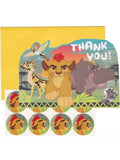 Lion Guard Birthday Party Thank You Cards with Envelopes and Seals 8 Per Package