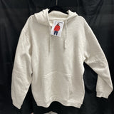 LAT Apparel Heathered White Mens Large Hoodie