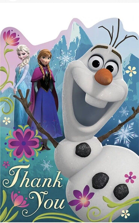 Disney's Frozen Party Supplies Thank You postcards 8ct.