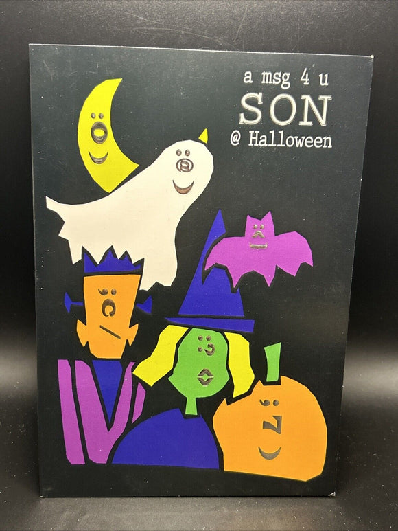 For Son Halloween Greeting Card w/Envelope