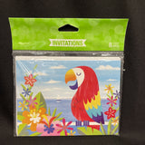 Lush Luau Tropical Island Beach Summer Party Invitations w/Envelopes 8Ct