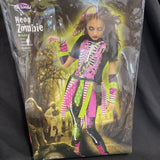 Neon Zombie Girl's Halloween Costume Large 12-14