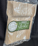 50 Spoons Eco-Friendly Disposable Wooden Cutlery Biodegradable Natural Birchwood