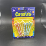 Amscan   Multicolor  Striped/Stars  Birthday Candles   8 pcs2