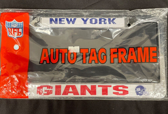 New York Giants - Logo Chrome Metal License Plate Frame Auto Tag Frame