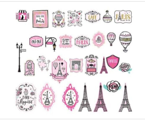Day in Paris Cutouts Mega Value Pack 30 Ct