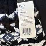 Tru Fit Insulated Knit Tassel Hat Black & White2