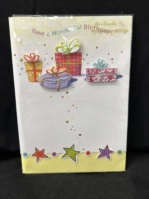 3D Birthday Greeting Card w/Envelope