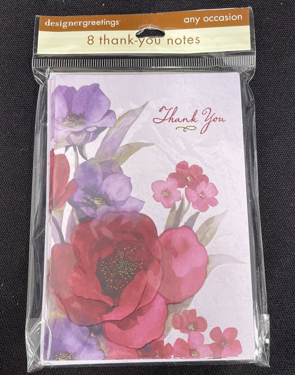 Floral 8ct Thank You Notes For Any Occasions