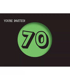 Holy Bleep You're 70 Black Over the Hill Adult 70th Birthday Party Invitations