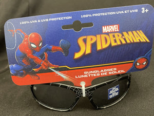 Marvel Spiderman Black W/Silver Web 100% UVA UVB Protection Kids Sunglasses