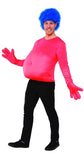 Cartoon Red Belly Fat Stuffed Halloween Costume Accessory One Size0