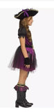 Stormy Seas Queen - Purple/Black/Gold - Costume - Girls Large 12-14