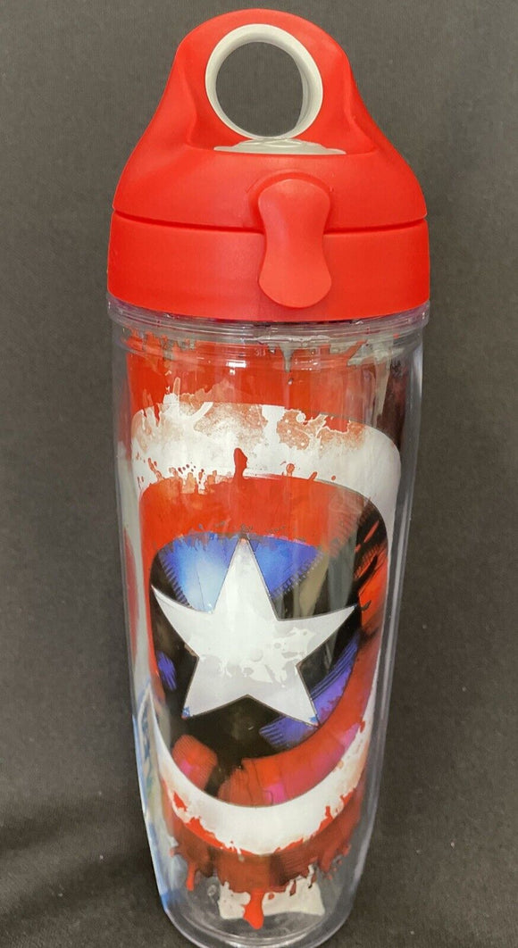 Tervis Marvel Captain America Shield Double Walled 24oz Water Bottle
