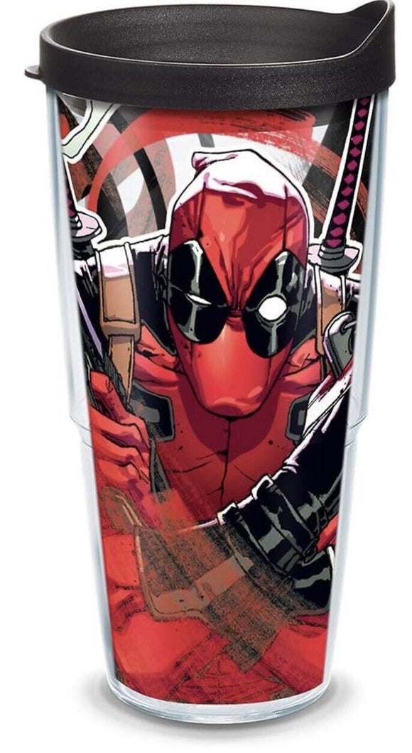 Tervis Deadpool 24oz Double Wall Insulated Tumbler W/Travel Lid Marvel