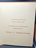 Happy 1st Thanksgiving Granddaughter Greeting Card w/Envelope