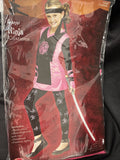 PINK DRAGON NINJA CHILD HALLOWEEN COSTUME SIZE LARGE 12-14