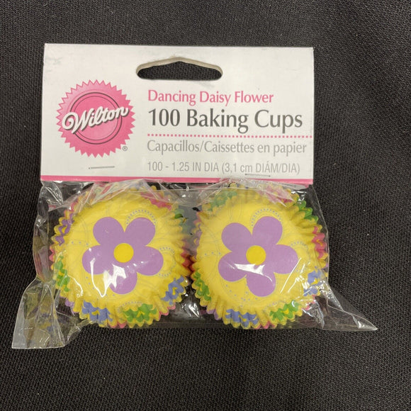 Wilton Dancing Daisy Mini Size Cupcake Muffin Liners Baking Cups 1.25