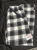 Black and White Flannel Sleepwear Pajama Pants Medium0