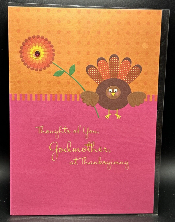 For Godmother Thanksgiving Greeting Card w/Envelope